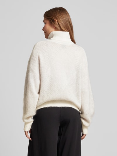 BOSS Strickpullover mit Rollkragen Modell 'Fewani' Offwhite 5