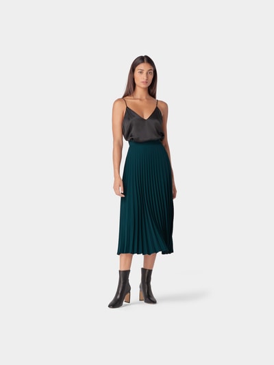 MM6 Maison Margiela Rock mit Plisseefalten Grün 1