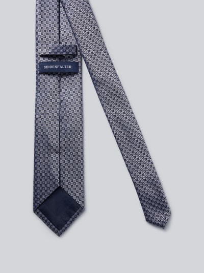 Prince Bowtie Seidenkrawatte mit Statement-Patch (7cm) Silber 2