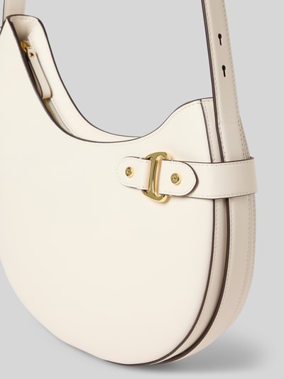 Lauren Ralph Lauren Schoudertas van echt rundleer model 'Tasha' Ecru - 3