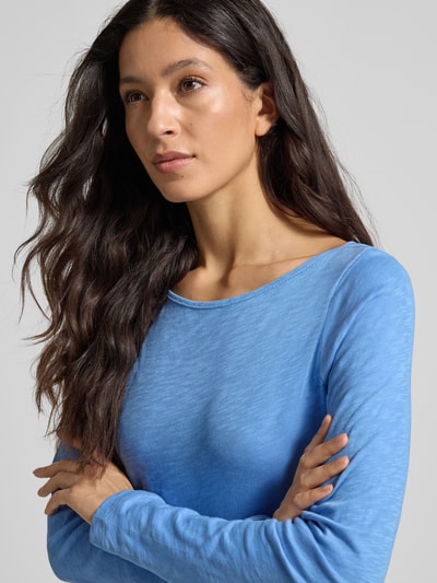 Marc O'Polo Regular Fit Langarmshirt aus reiner Baumwolle Hellblau 3
