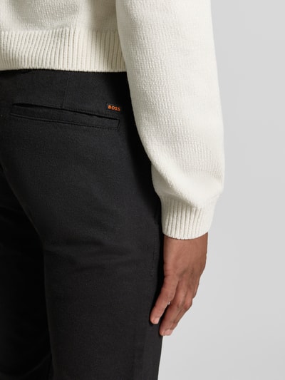 BOSS Orange Slim Fit Chino aus Baumwoll-Mix Black 3