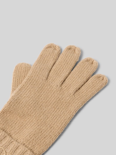 Lauren Ralph Lauren Handschuhe mit Label-Stitching und Ziersteinbesatz Beige 3