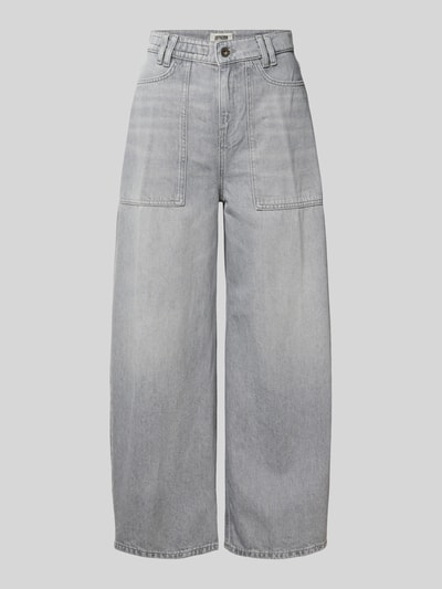 Drykorn Jeansy z szerokimi nogawkami i wpuszczanymi kieszeniami model ‘DERIVE’ Jasnoszary 2