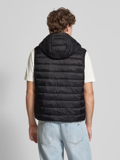 Jack & Jones Kamizelka pikowana z kapturem i wpuszczanymi kieszeniami Czarny 5