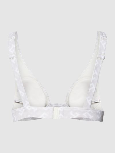 TOMMY HILFIGER Bikini-Oberteil mit Logo-Muster Offwhite meliert 3