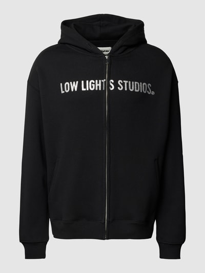 Low Lights Studios Bluza rozpinana z nadrukiem z logo Czarny 2