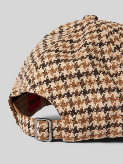 HUGO Basecap mit Hahnentrittmuster Beige 3