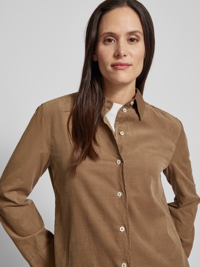 Marc O'Polo Regular fit overhemdblouse van fijne corduroy Lichtbruin - 3