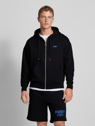 Hugo Blue Sweatjacke mit Logo-Print Modell 'Nardimez' Black 4