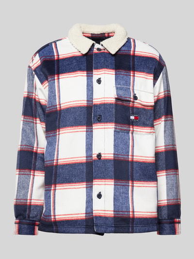 Tommy Jeans Regular Fit Hemdjacke mit Knopfleiste Modell 'CHECK SHERPA' Marine 2