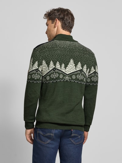 Dale of Norway Wollpullover mit Troyer-Kragen Khaki 5