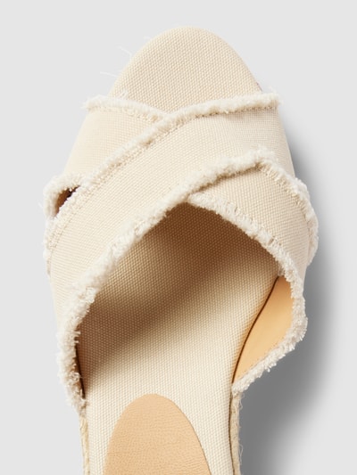 Castañer Wedges met gerafelde zoom, model 'BLUMA' Offwhite - 4