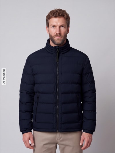 Strellson Regular Fit Steppjacke mit Stehkragen Modell 'MODENA FUSED' Dunkelblau 4