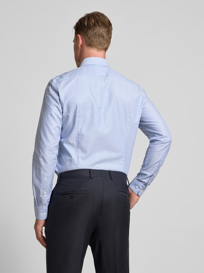 Jake*s Slim fit zakelijk overhemd met knoopsluiting Koningsblauw - 5