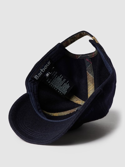 Barbour Cap aus Woll-Mix mit Brand-Stitching Marine 2