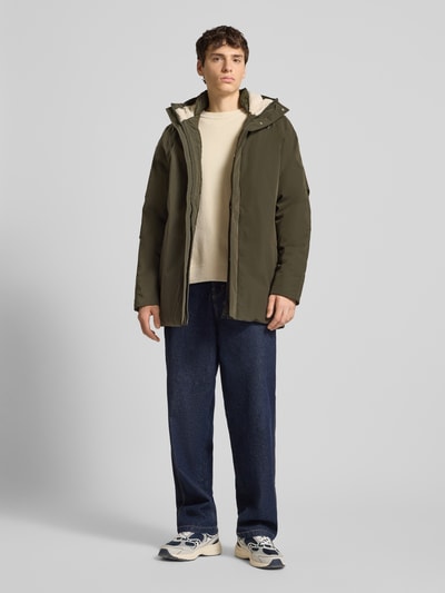 Jack & Jones Parka met capuchon, model 'WOOD' Olijfgroen - 1