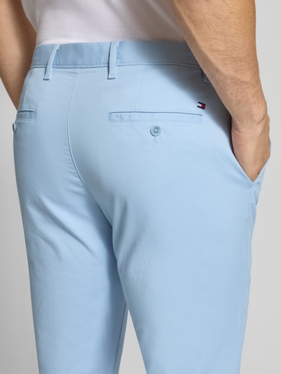 Tommy Hilfiger Straight fit chino van katoenmix Blauw gemêleerd - 3