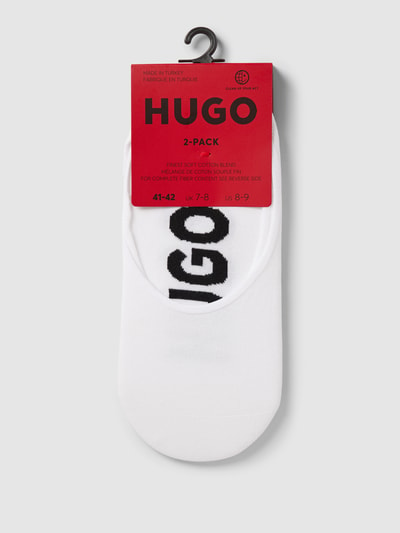 HUGO Füßlinge mit Label-Schriftzug im 2er-Pack Weiss 3