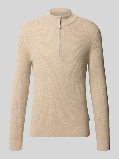 Brax Troyer aus Woll-Cashmere-Mix Modell 'Steffen' Mittelbraun 1