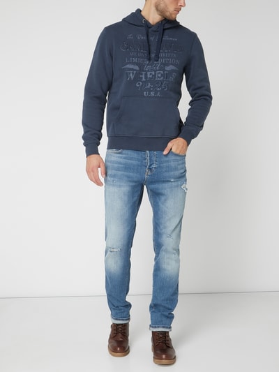 Camp David Hoodie mit Logo-Aufnähern Marineblau 1