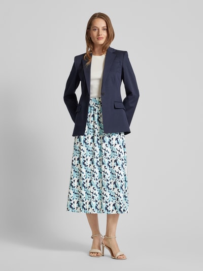 Tom Tailor Midirok met all-over motief Marineblauw - 1