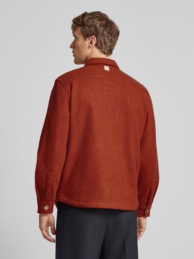 Colours & Sons Regular fit overhemdjack met borstzakken Roestrood - 5