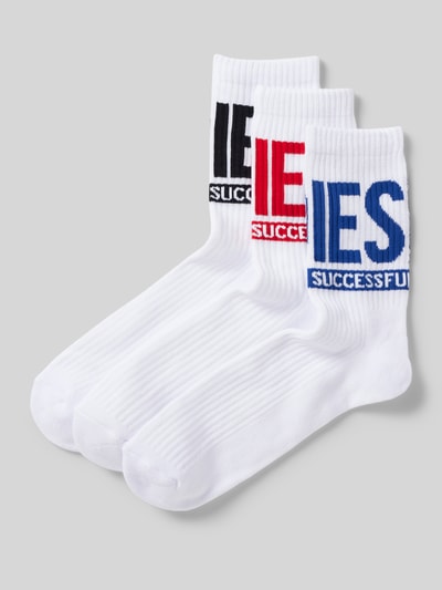 Diesel Socken mit Label-Print im 3er-Pack Weiss 1