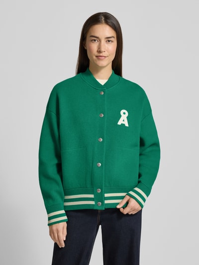 Armedangels Oversized collegejack met wol, model 'AALISON' Groen - 4