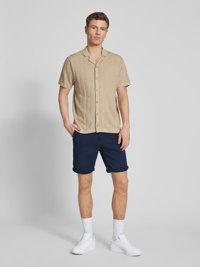 Jack & Jones Regular fit bermuda in effen design, model 'BOWIE' Donkerblauw - 1