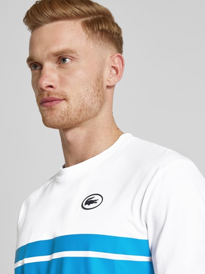 Lacoste T-shirt z wyhaftowanym logo Biały 3