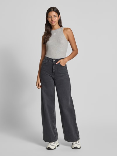 Gestuz Tanktop met labelstitching, model 'drew' Lichtgrijs - 1