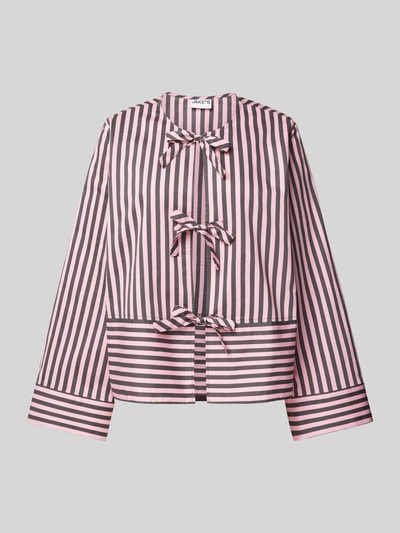 Jake*s Casual Relaxed Fit Bluse mit Schnürverschluss Fuchsia 2