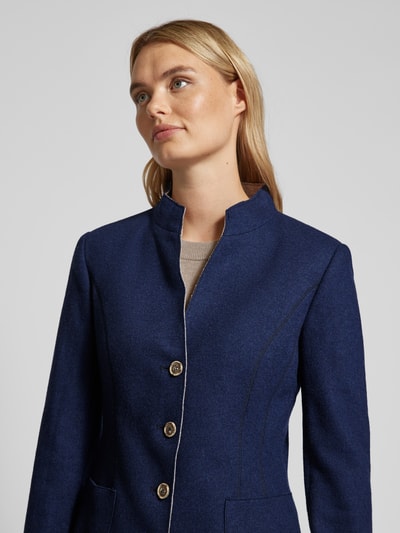 WHITE LABEL Linnen blazer met siernaden Marineblauw - 3