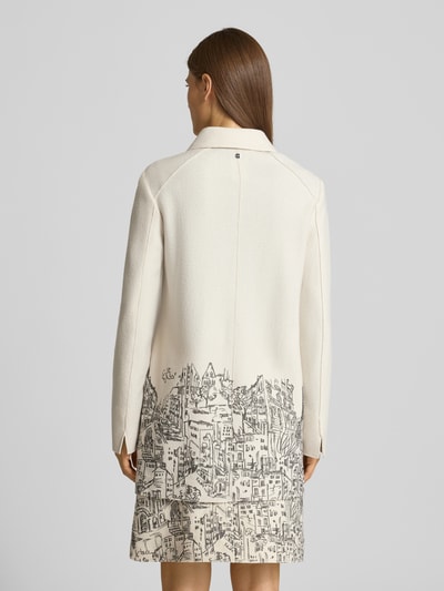 Marc Cain Slim fit lange blazer van scheerwol Zand - 5