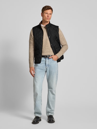 Barbour Regular Fit Steppweste mit Druckknöpfen Modell 'LOWERDALE GILET' Black 1