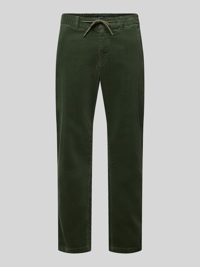 MCNEAL Tapered fit corduroy broek met structuurmotief Groen - 2