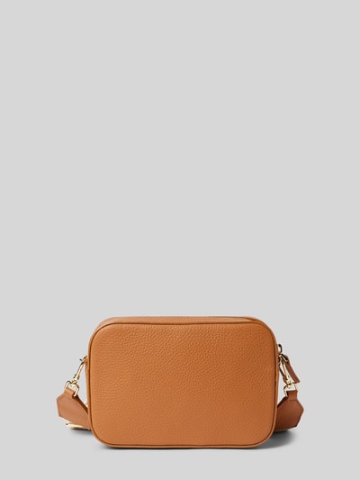 Coccinelle Crossbody Bag aus Leder mit Label-Print Cognac 4