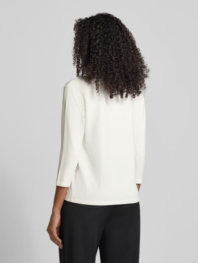 monari Regular Fit Longsleeve aus Viskose-Mix Offwhite 5