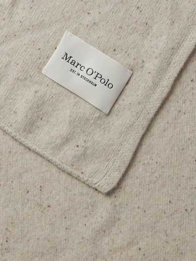 Marc O'Polo Wollschal mit Label-Detail Offwhite Melange 3