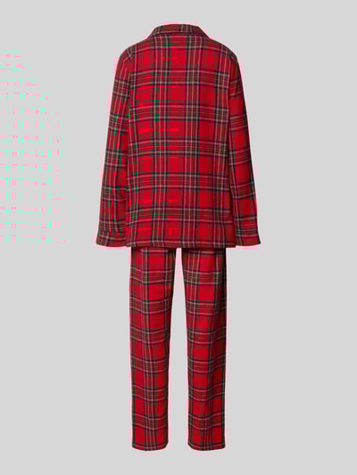 Happy Shorts Pyjama met reverskraag, model 'XMAS' Rood - 3