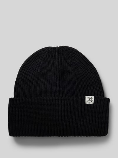 MSCH Copenhagen Beanie met logopatch, model 'Galline Rachelle' Zwart - 1