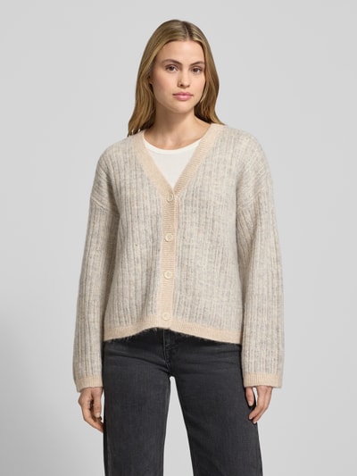 Selected Femme Relaxed Fit Strickpullover aus Woll-Mix mit Alpaka-Anteil Modell 'FALVA' Beige 4