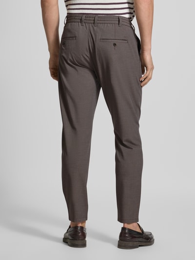 MCNEAL Tapered fit stoffen broek met elastische band Flanel gemêleerd - 5