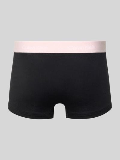 Produktfoto, Trunks mit elastischem Bund im 3er-Pack von Calvin Klein Underwear für Herren aus Baumwoll-Elasthan-Mix in Schwarz, körpernahe Passform
