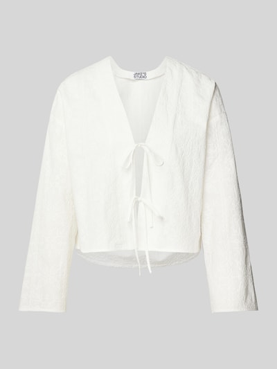 JAKE*S STUDIO WOMAN Bluzka o kroju regular fit z wiązaniem Złamany biały 2