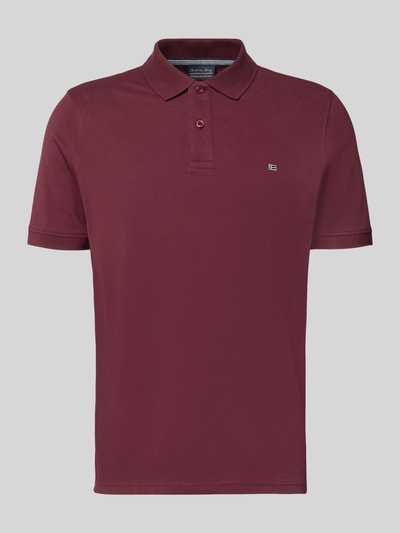Christian Berg Men regular fit poloshirt met stitching Bordeaux - 2