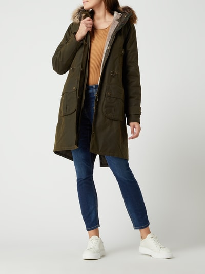 Barbour Parka met capuchon, model 'Hartwith' Olijfgroen - 1