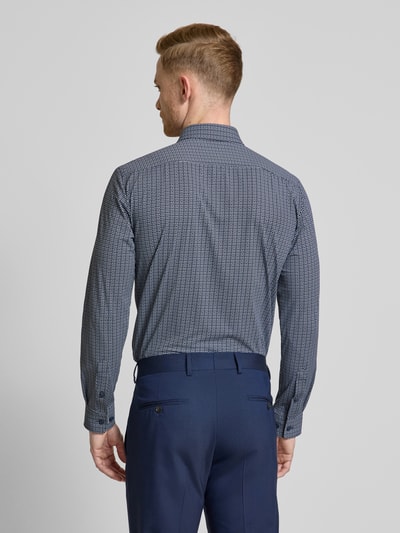 BOSS Slim fit vrijetijdsoverhemd met kentkraag, model 'Roan' Marineblauw - 5