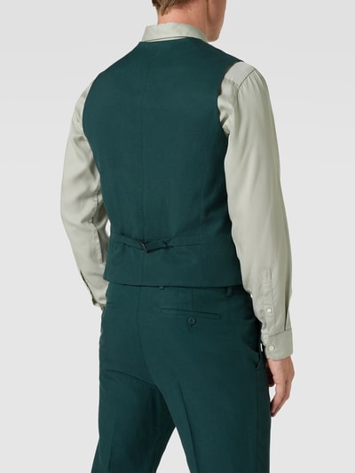 MCNEAL Slim fit gilet met paspelzakken, model 'Emil' Groen - 5